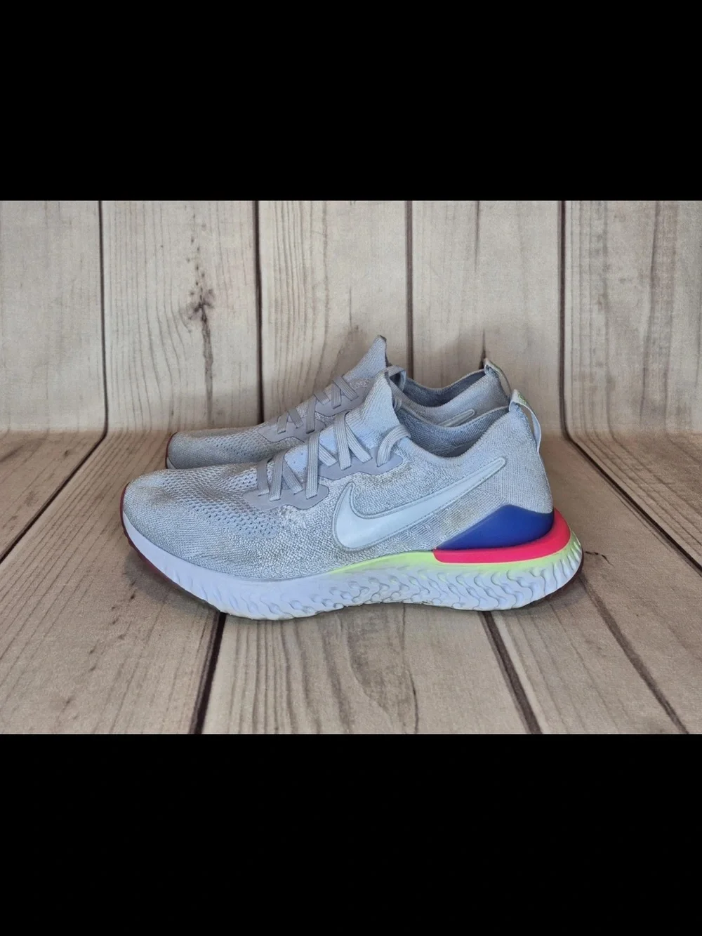 Nike Epic React Flyknit 2 Hydrogen Blue Men's Size 12 Shoes 8-Bit